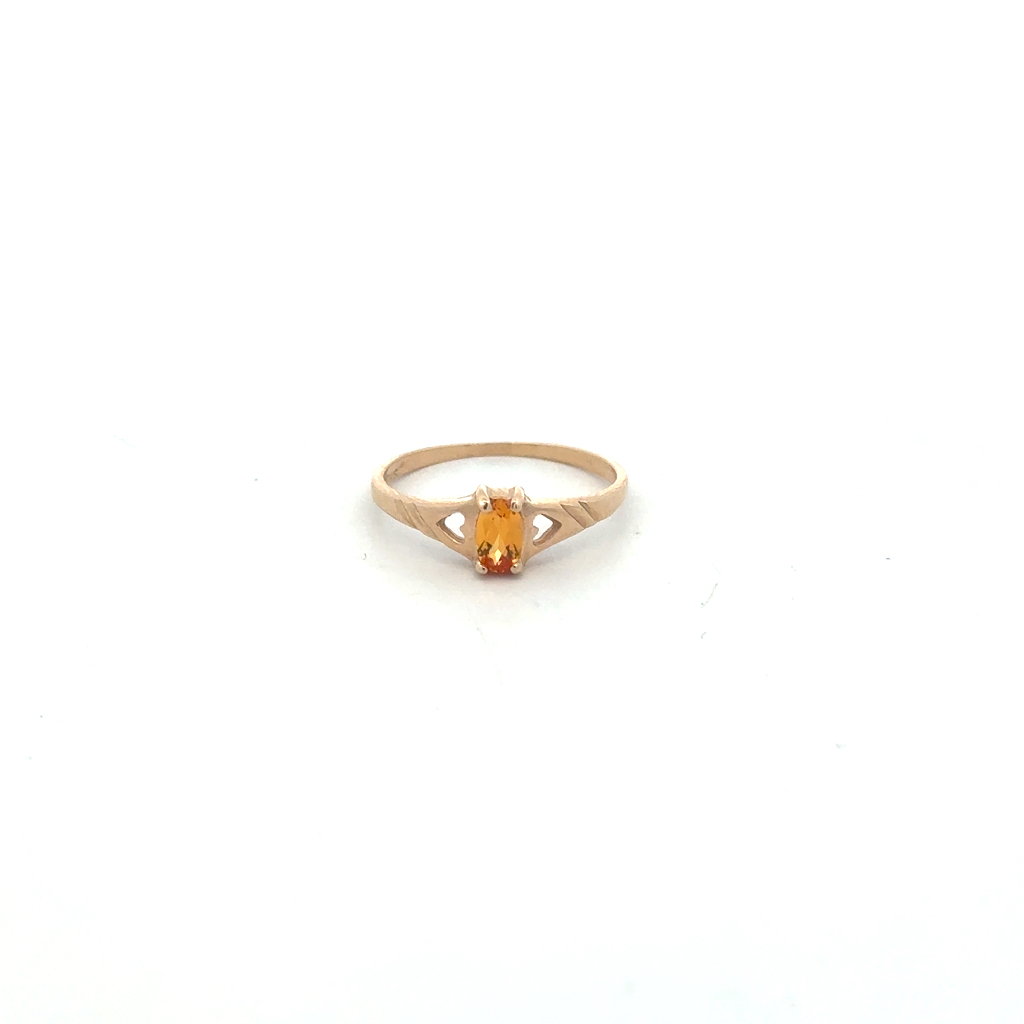 Ring in 10 carat yellow gold with synthetic birthstones