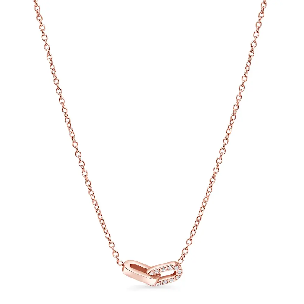 Collier esprit acier, zircons - T322P005DORO - Mia