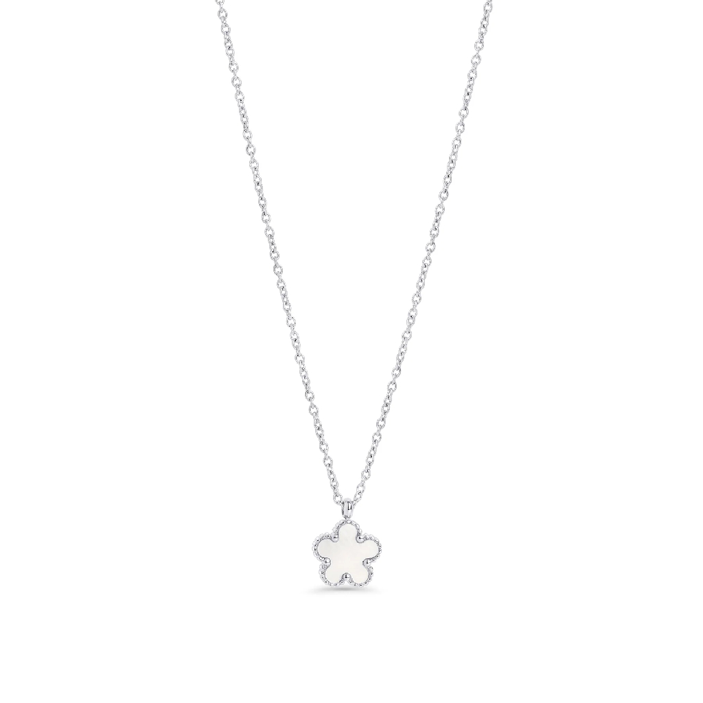Pendentif Nellie, acier inoxydable, nacre de perle