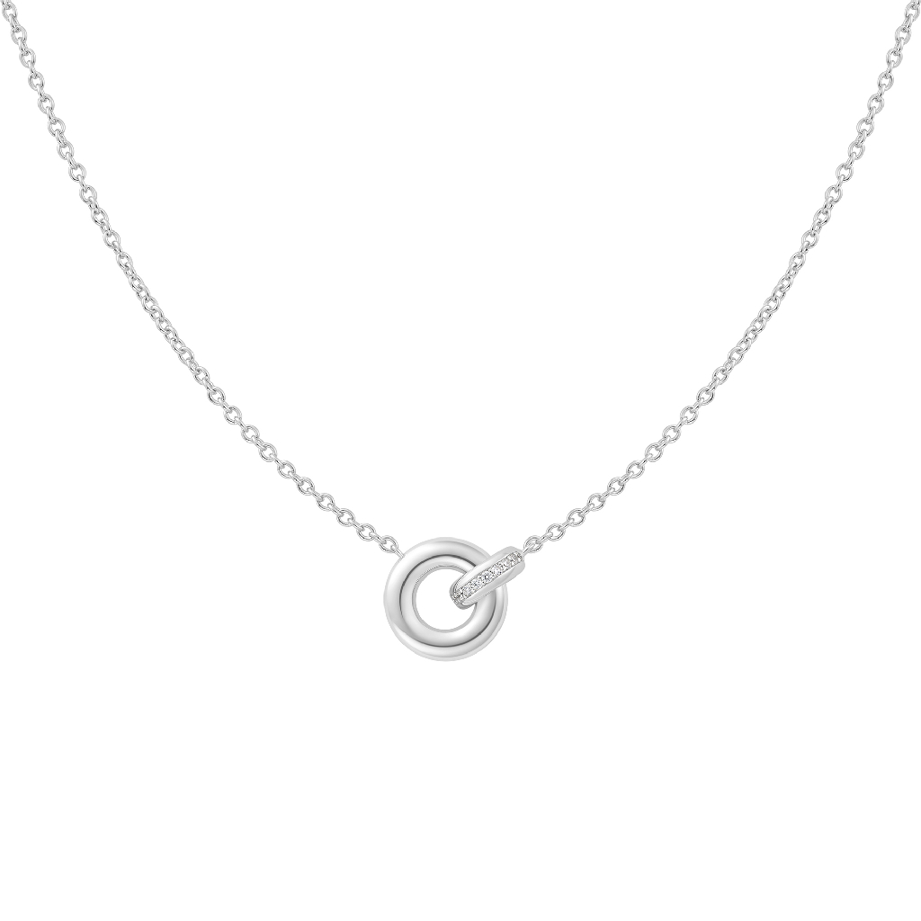 Pendentif argent sterling avec zircons