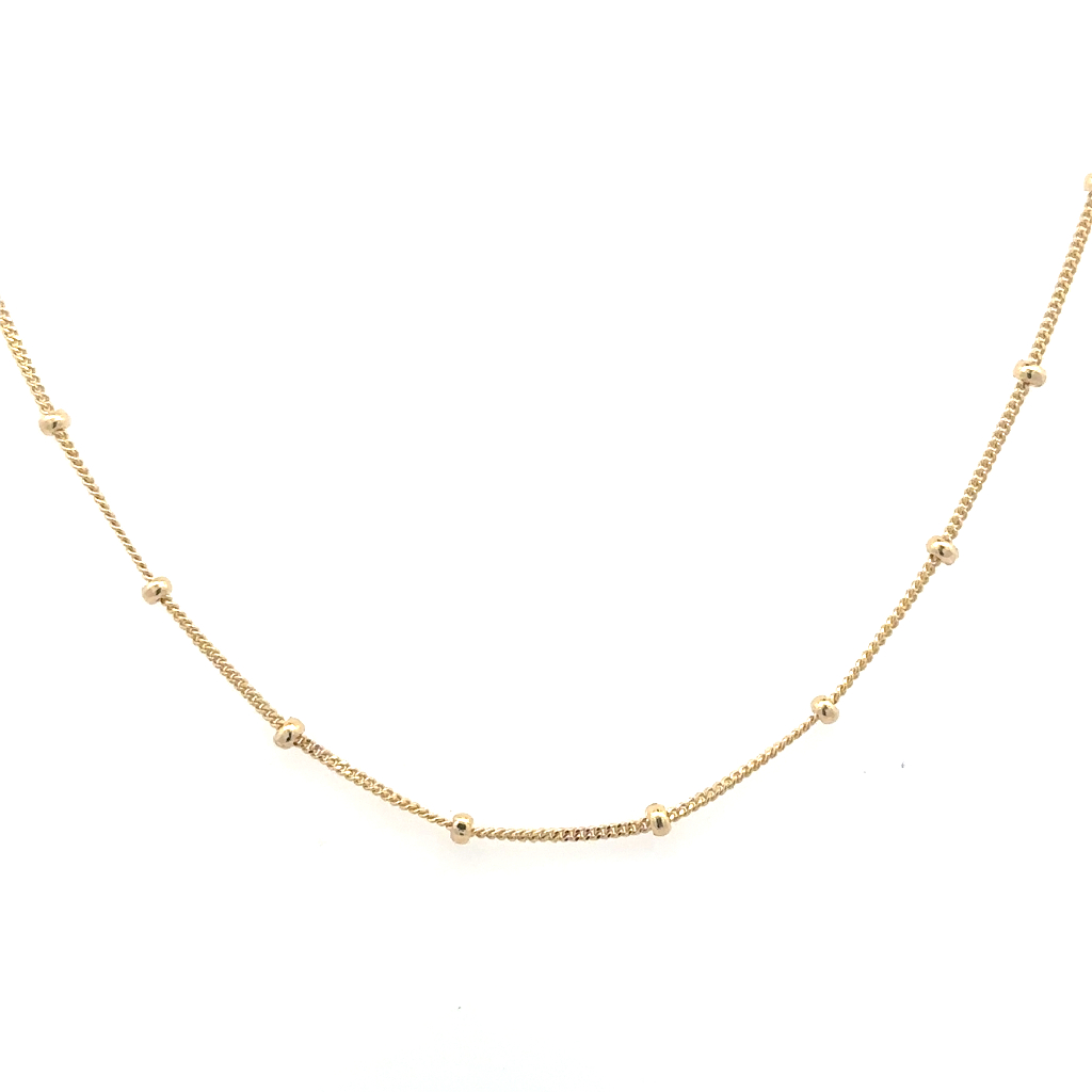 Chaîne or blanc 10 carats - LPR-2974-16 - Exclusivités