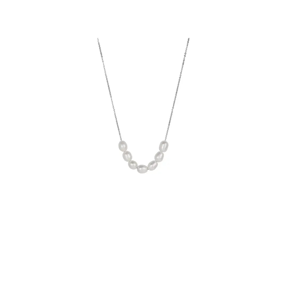 Collier adrien, acier, perles Collier adrien, acier, perles