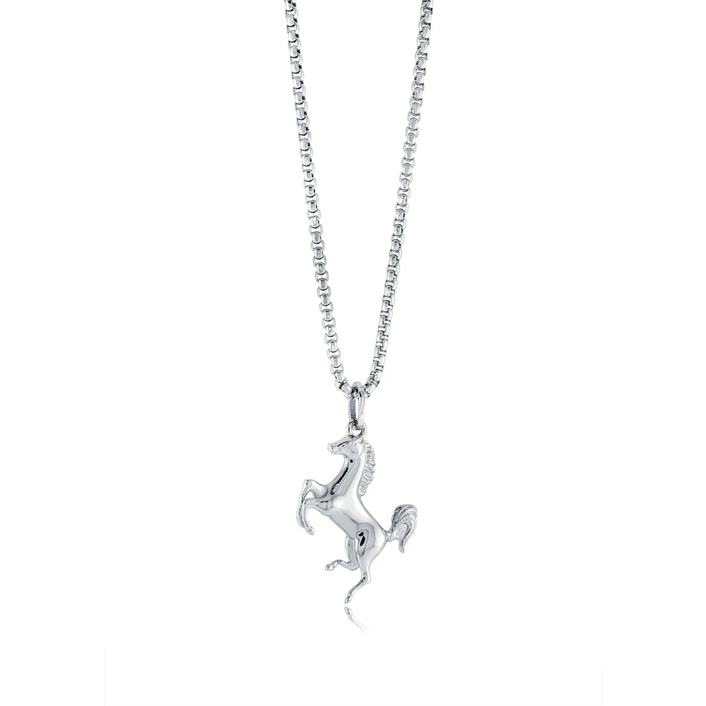 Pendentif cheval, acier inoxydable