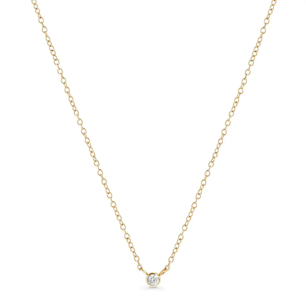 Collier jupiter, acier, zircon - T422P002DO - Mia