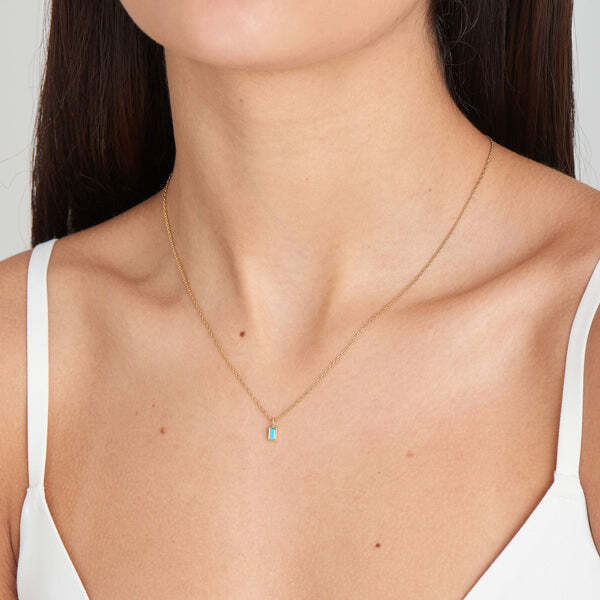 Collier argent, turquoise - N033-01G - Ania Haie