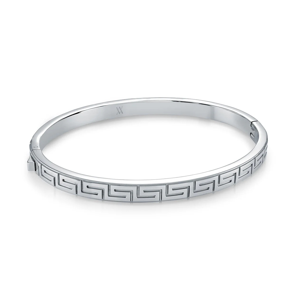 Bracelet rigide de style Versace, acier inoxydable
