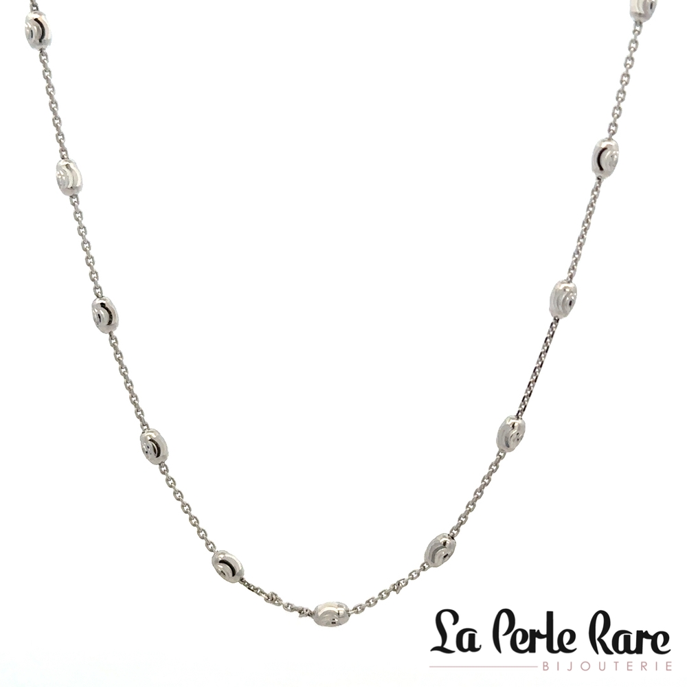Chaîne or blanc 10 carats - LPR-2912-18 - Exclusivités