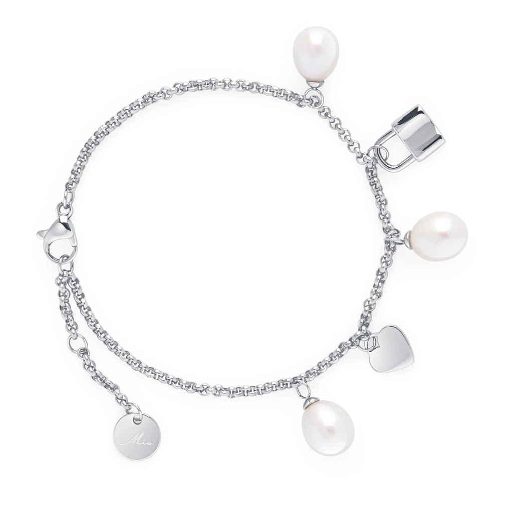 Bracelet Mila, acier inoxydable, perles