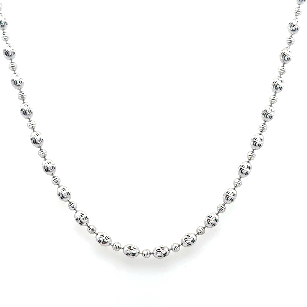 Chaîne or blanc 10 carats - LPR-2999-16 - Exclusivités