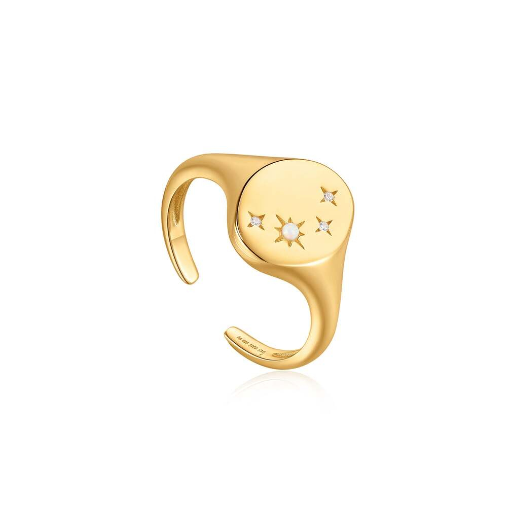 Bague argent sterling avec opale et étoile