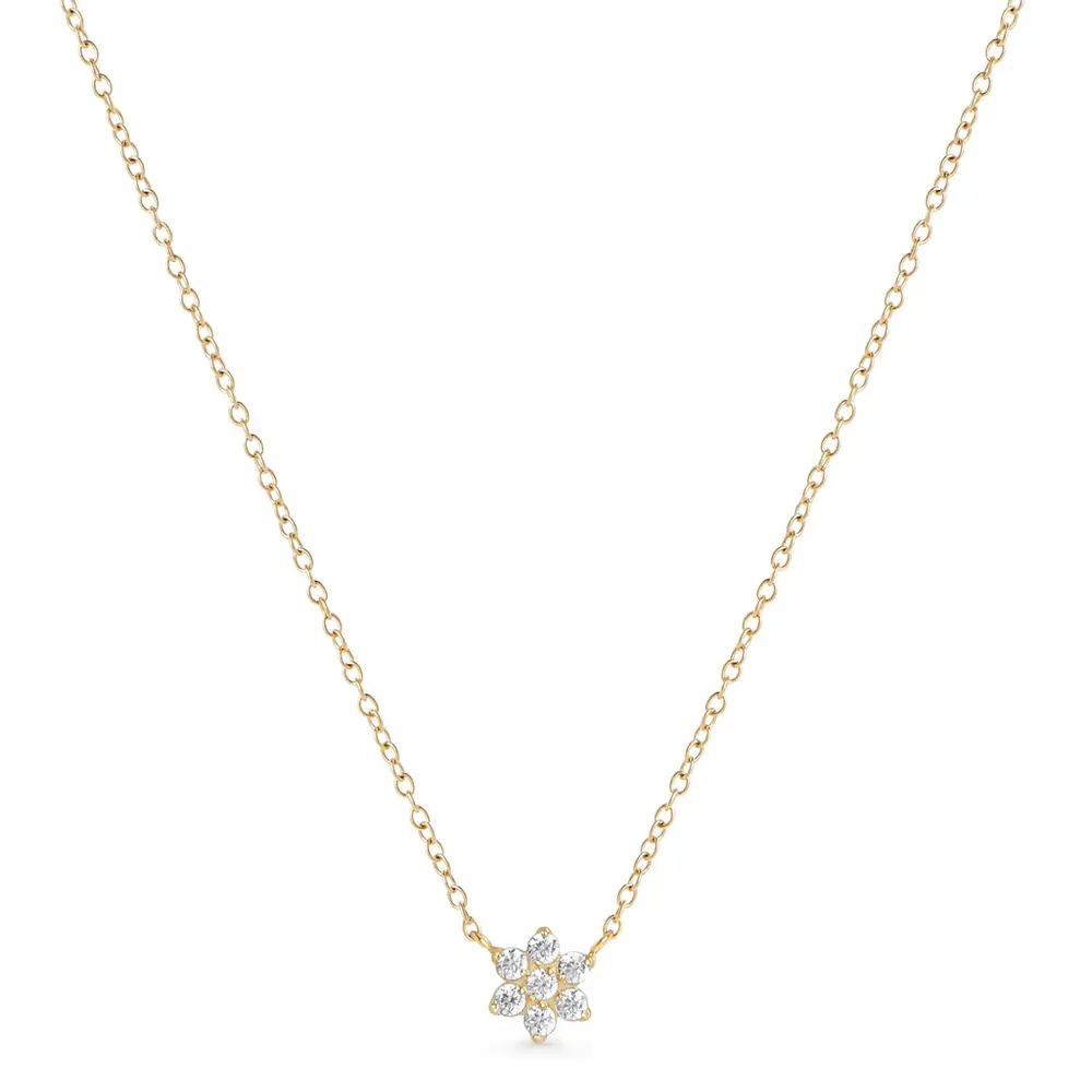 Collier lys, acier, zircons - T422P004DO - Mia