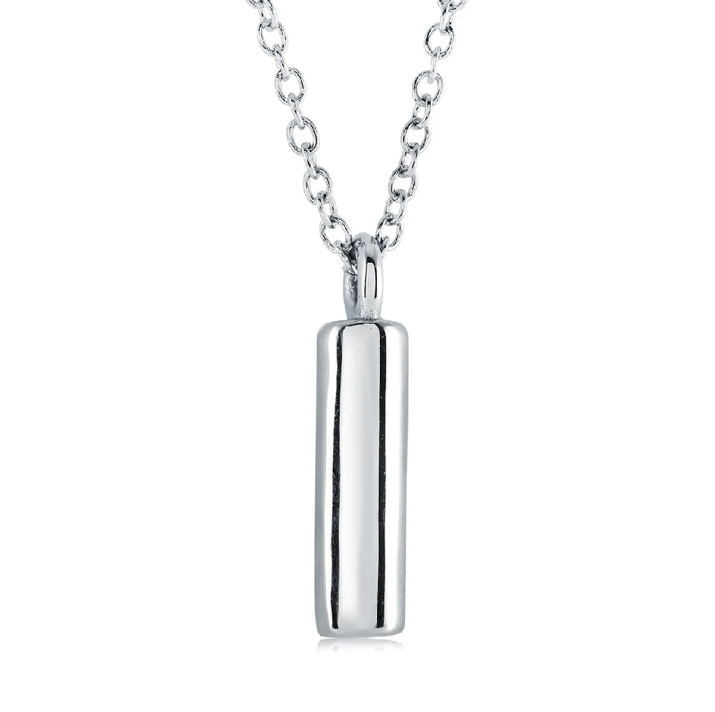 Pendentif lettre I, acier inoxydable