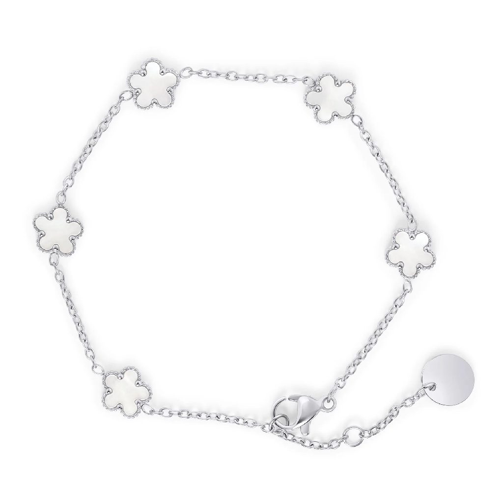 Bracelet Nellie, acier inoxydable, nacre de perle