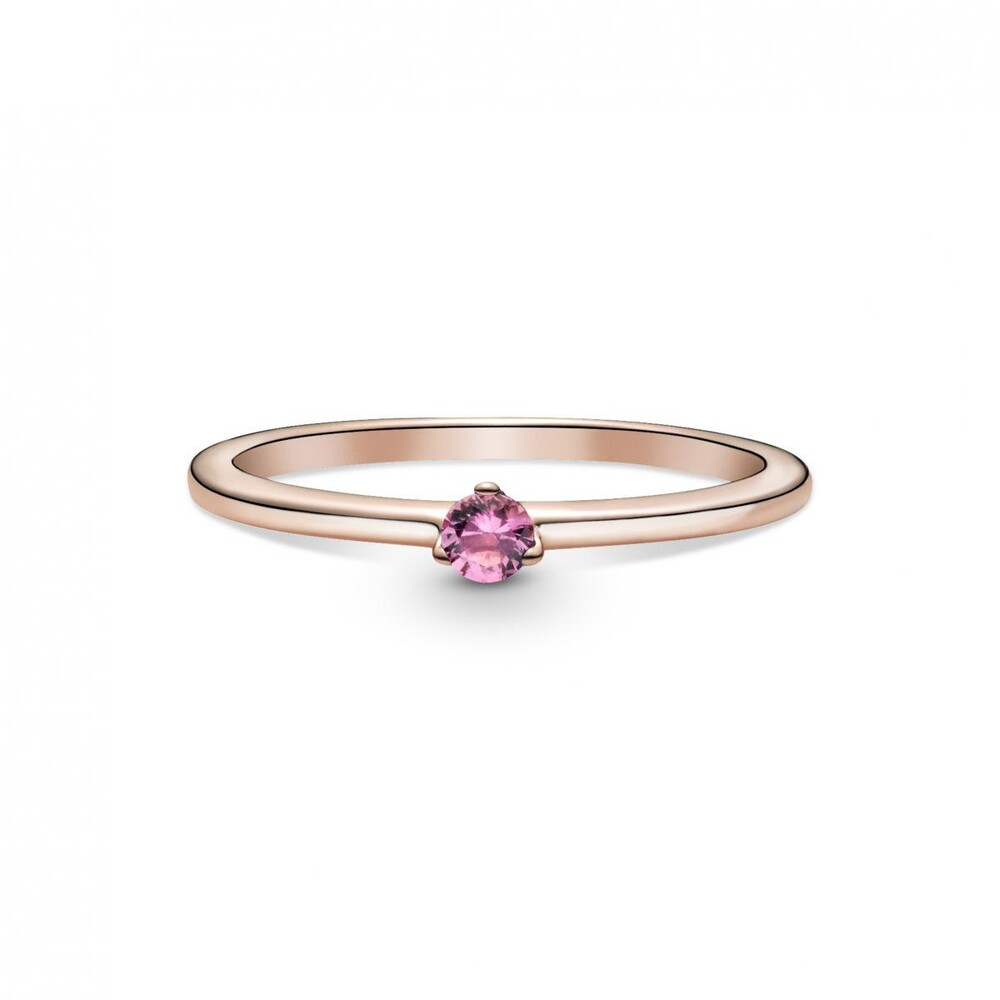 Bague à solitaire, cristal rose - 189259C03-50 - Pandora