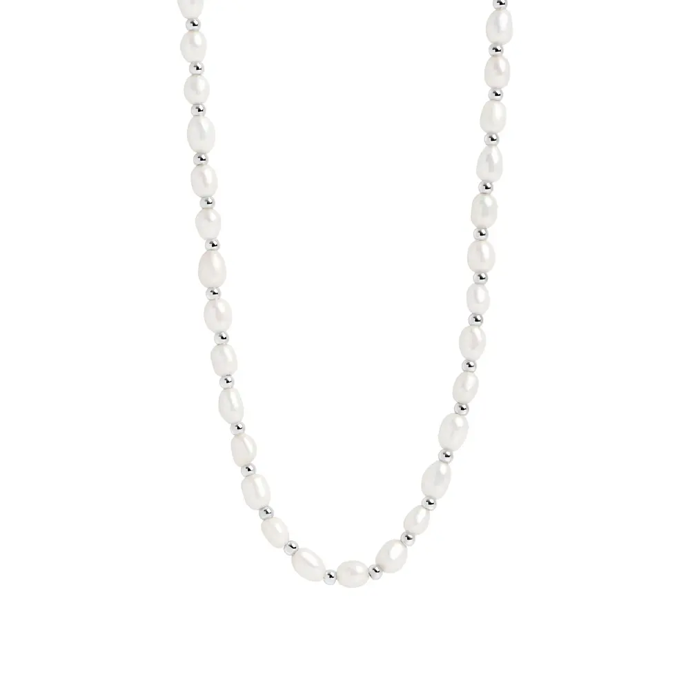 Collier acier, perles - T423N002AR - Mia