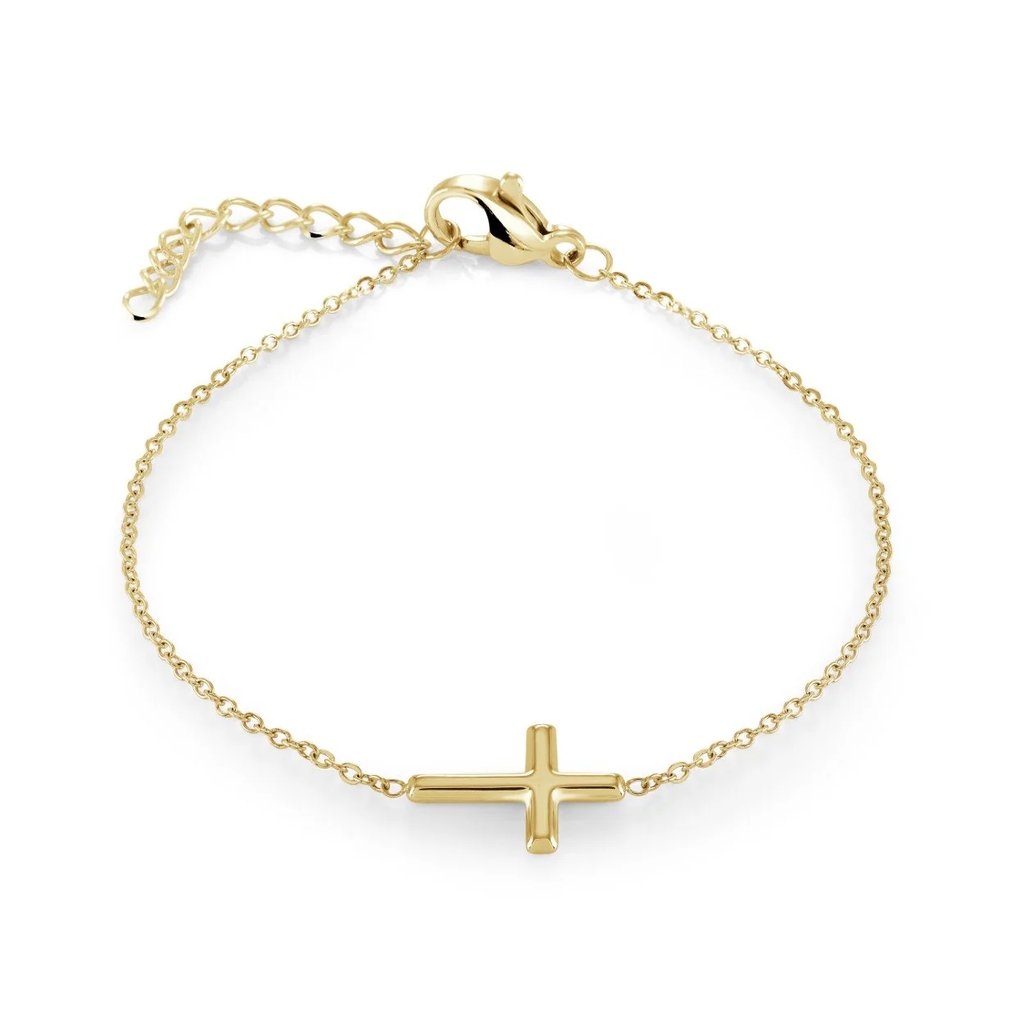 Bracelet croix, acier inoxydable