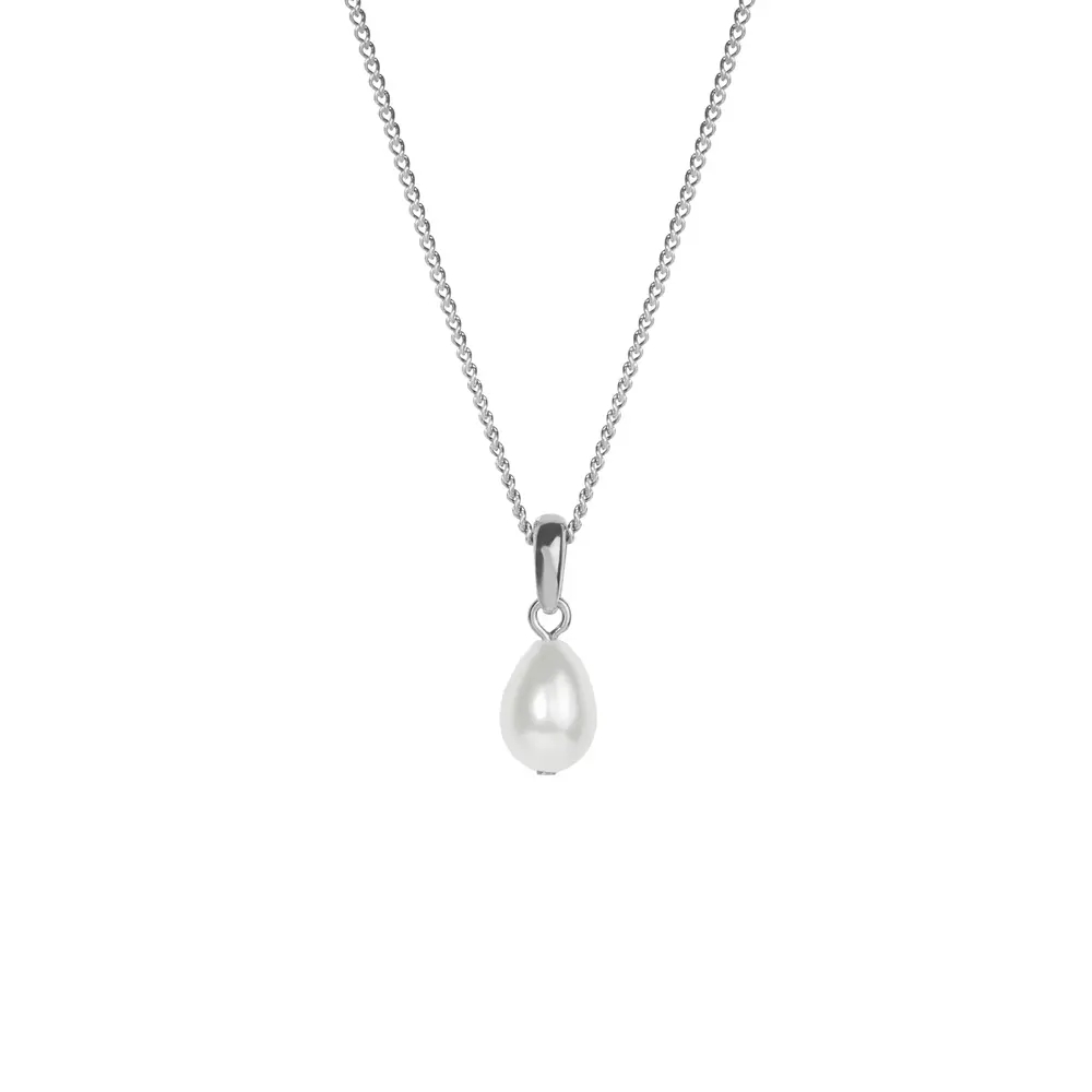 Pendentif Sally, acier inoxydable, perle