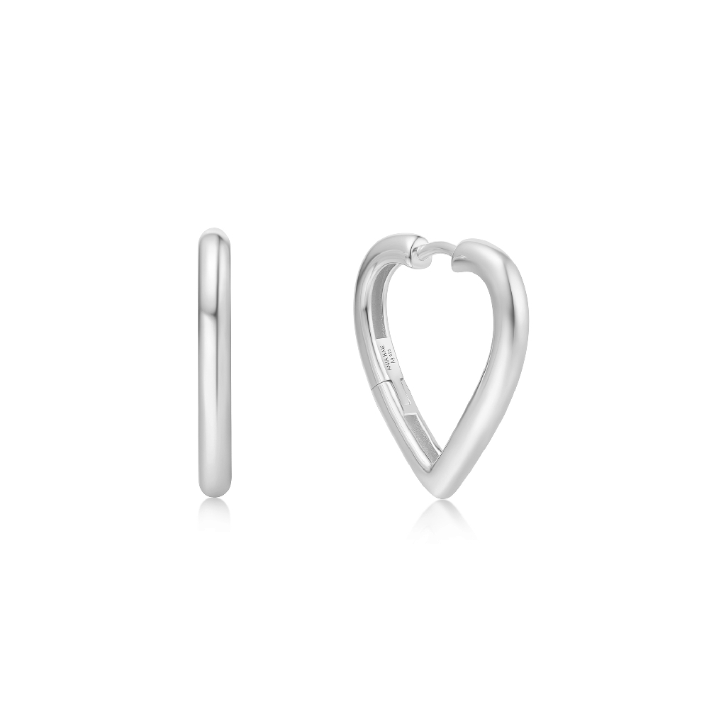 Anneaux argent sterling avec cœur