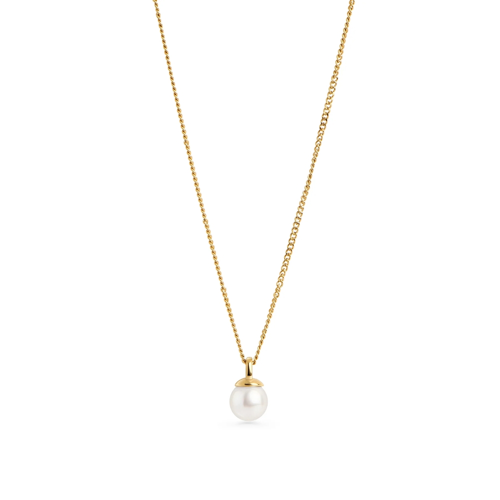 Pendentif Heidi, acier inoxydable, perle - T424P001DO - Mia