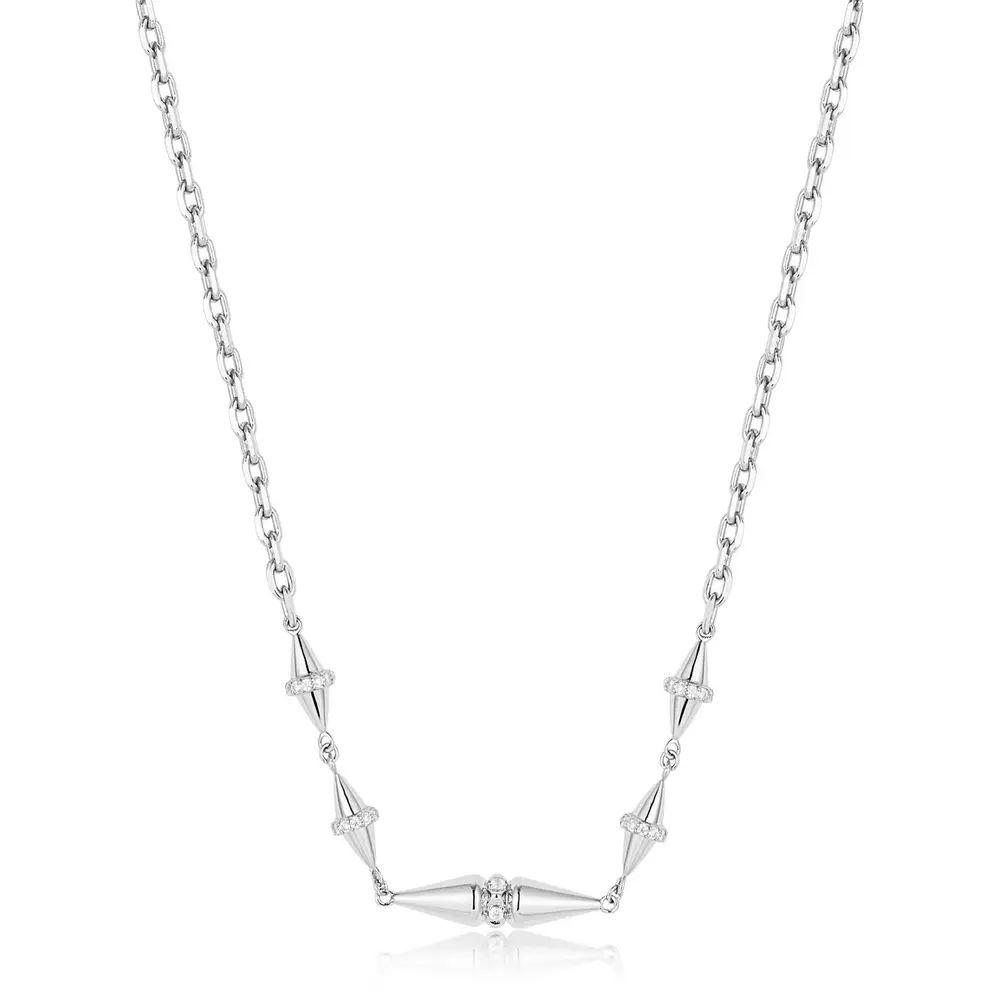 Collier argent, zircons - N053-04H - Ania Haie