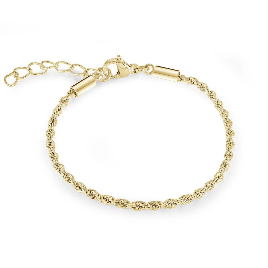 Bracelet torsade, acier inoxydable