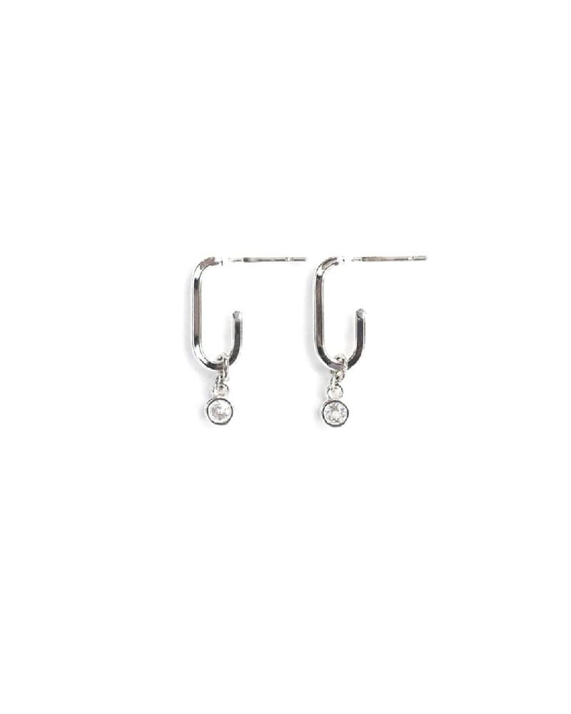 Boucles Jones pendantes ovales acier inoxydable Boucles Jones pendantes ovales acier inoxydable