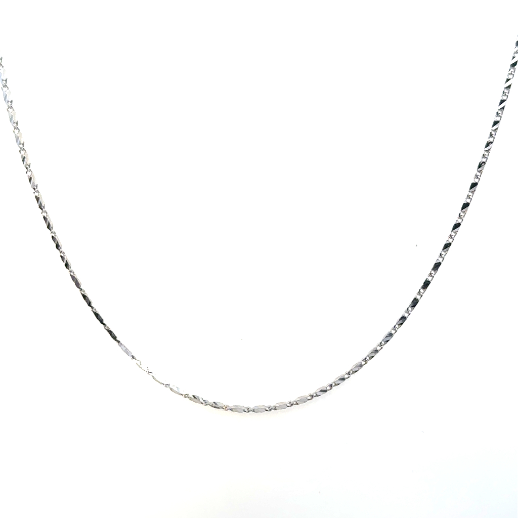 Chaîne or blanc 10 carats - LPR-2994-16 - Exclusivités