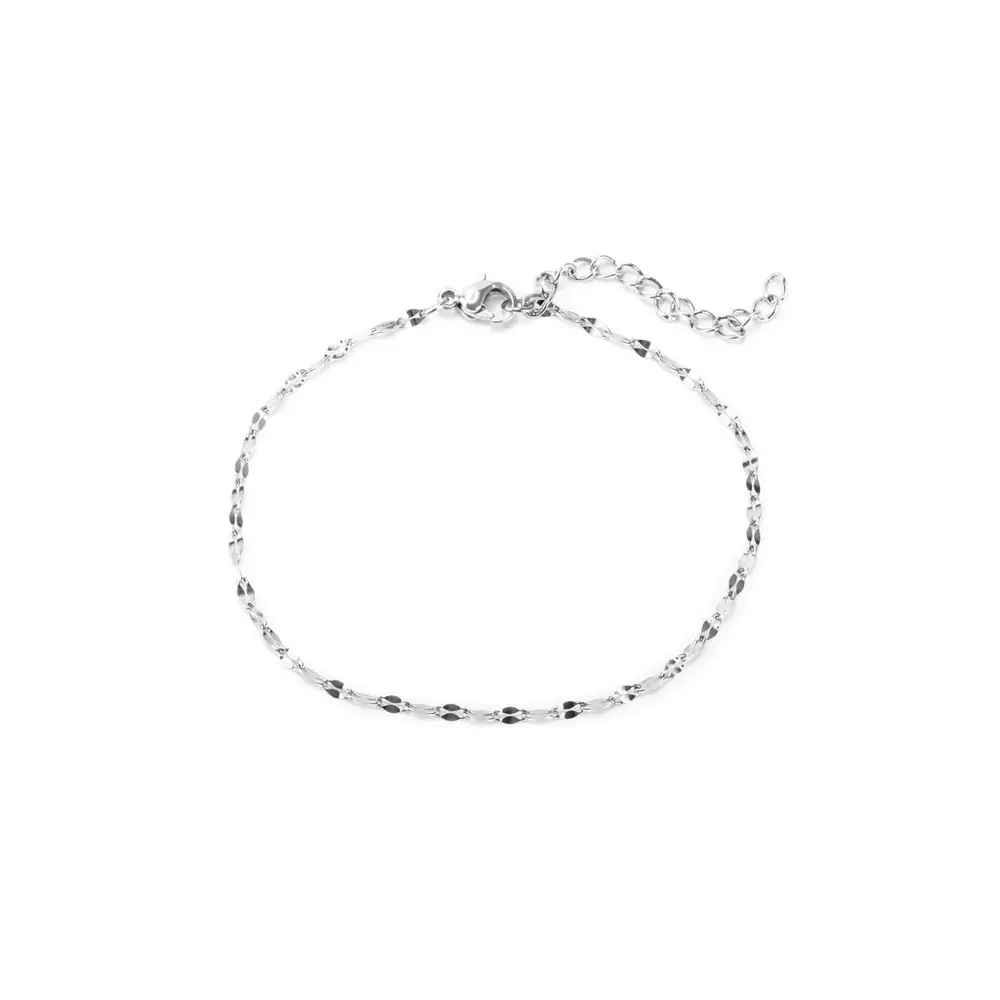 Bracelet coupe diamant, acier inoxydable