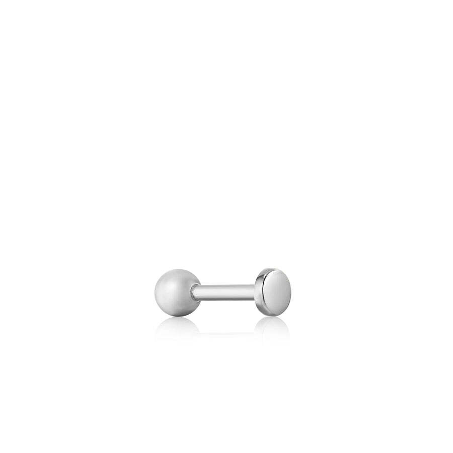 Boucle d'oreille fixe (seule) vissée en argent Boucle d'oreille fixe (seule) vissée en argent