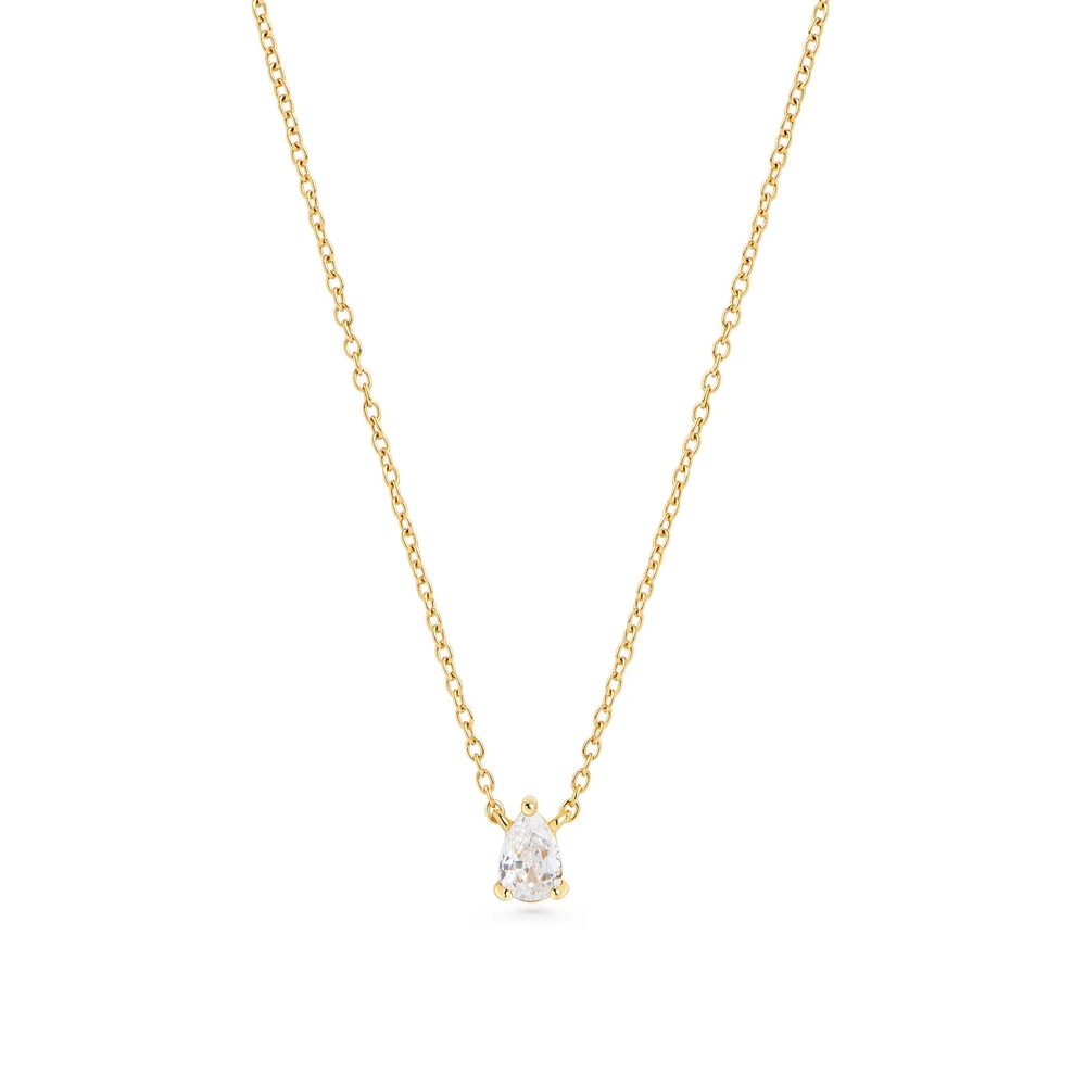 Collier Beth II, acier inoxydable, zircon incolore - T324P001DO - Mia