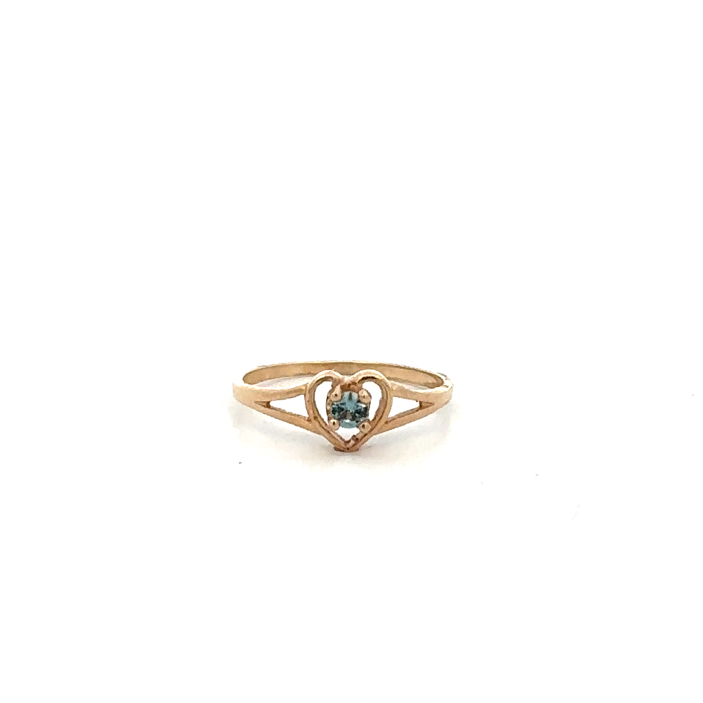 Bague coeur, or jaune, pierres de naissance - 668N5-DEC - Exclusivités