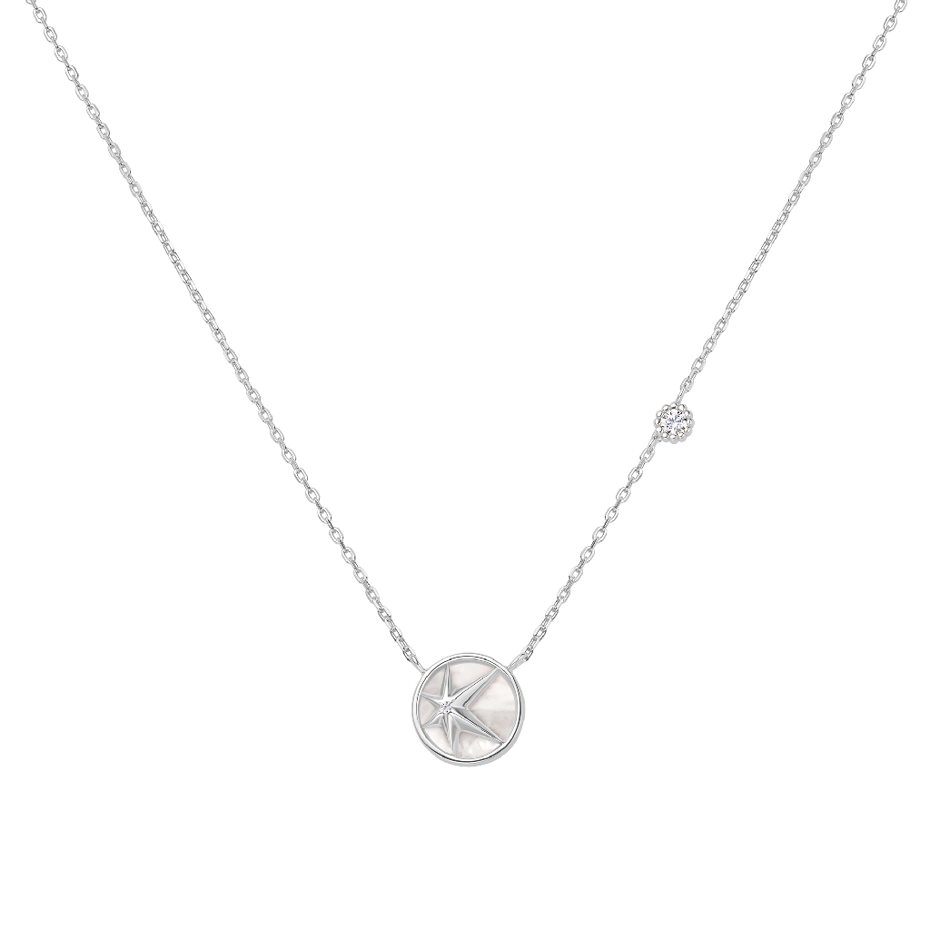 Pendentif argent sterling avec zircons
