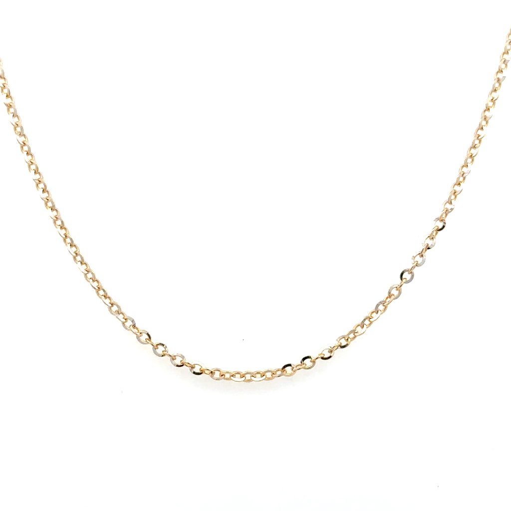 Chaîne rolo, or 2 tons (jaune et blanc) 10 carats - LPR-2981-16 - Exclusivités