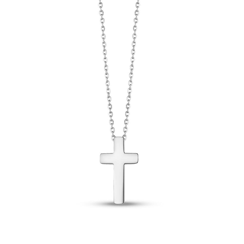 Collier croix, acier inoxydable