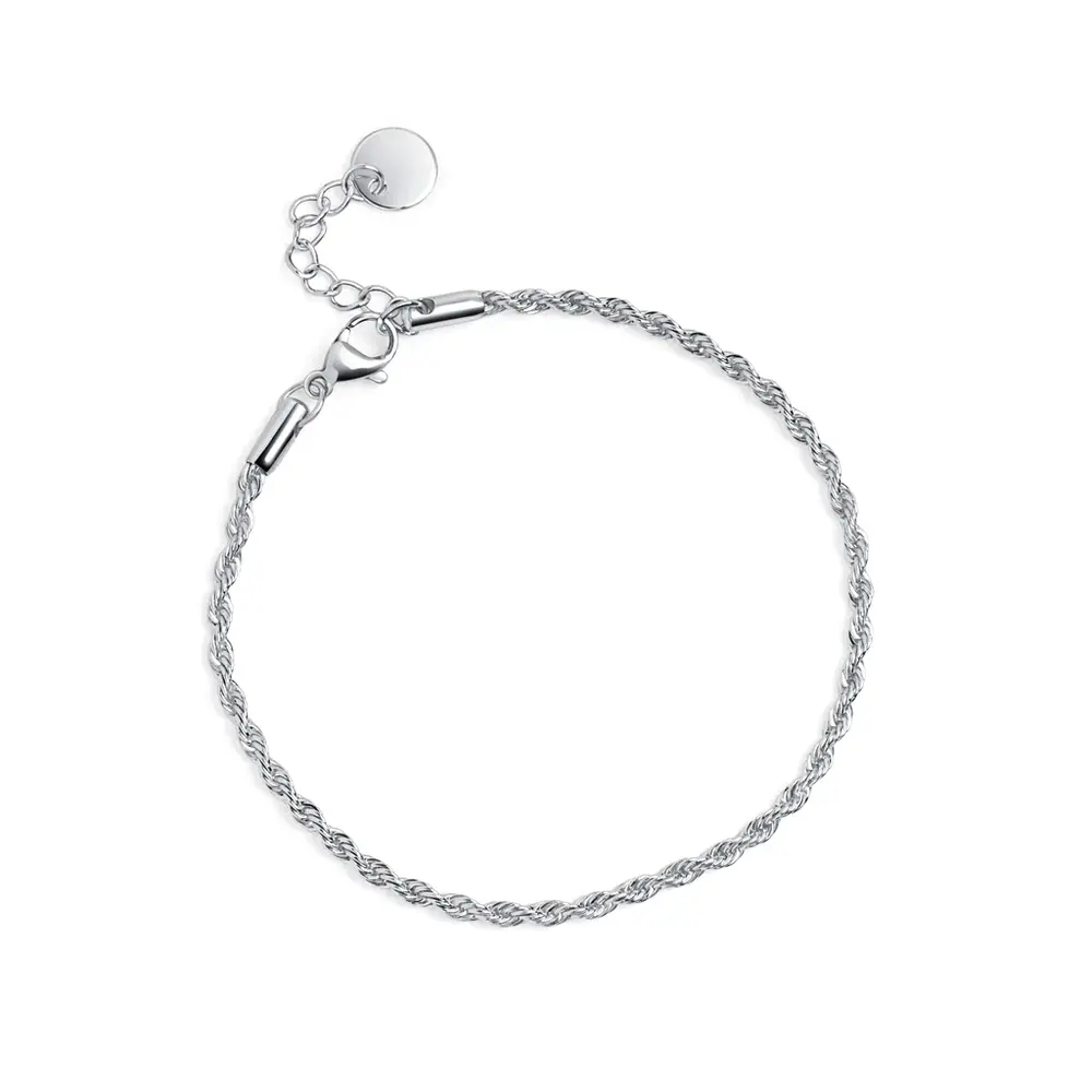 Bracelet Rocky, torsade acier inoxydable