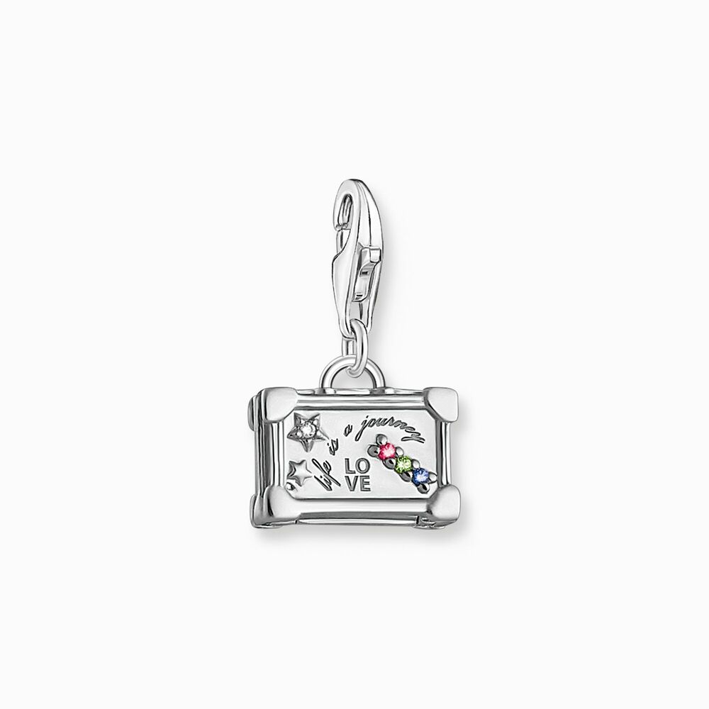 Charm valise vintage, argent, pierres multicolores - 1936-318-7 - Thomas Sabo