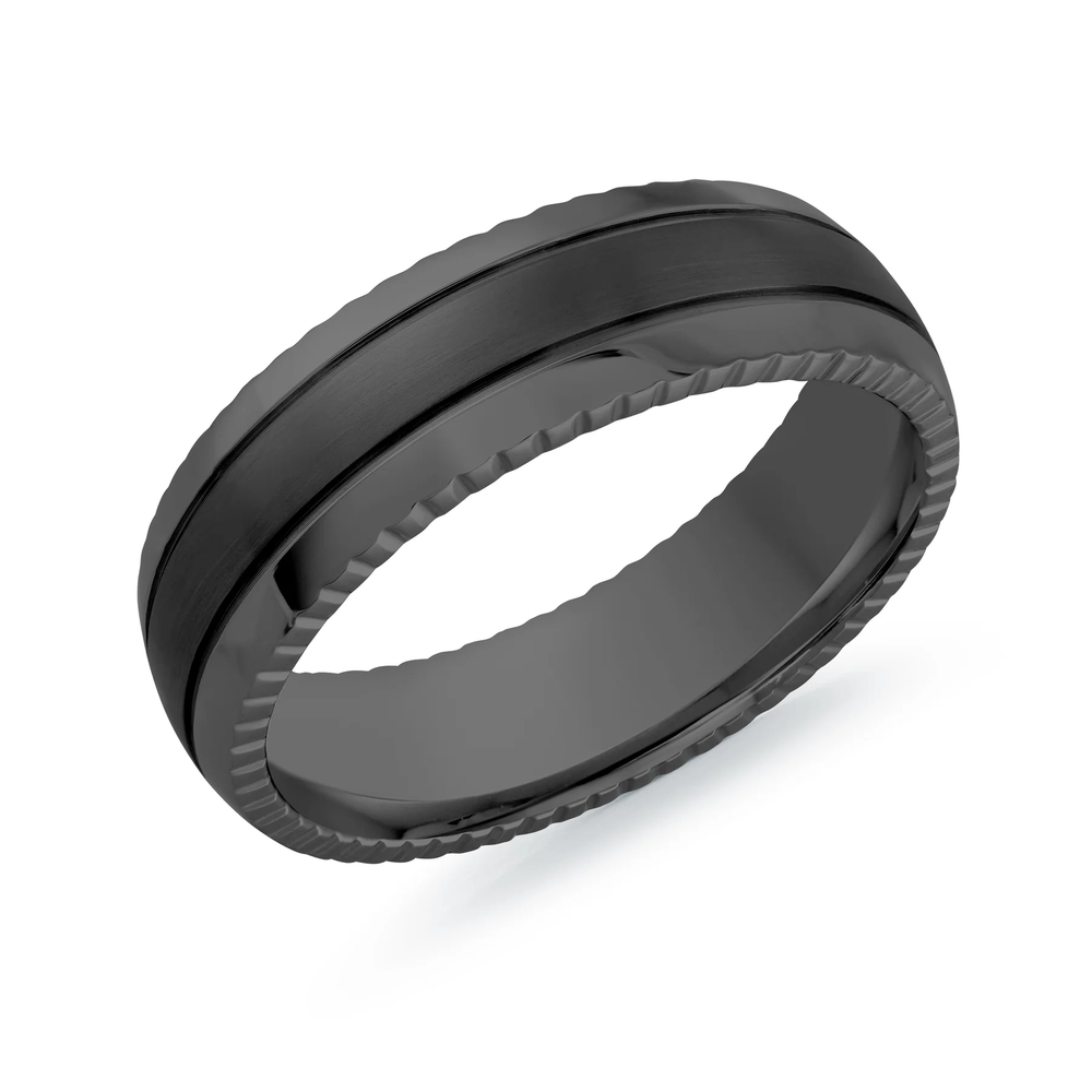 Jonc acier inoxydable noir, 6.5 millimètres - SMR86-9 - Italgem Steel