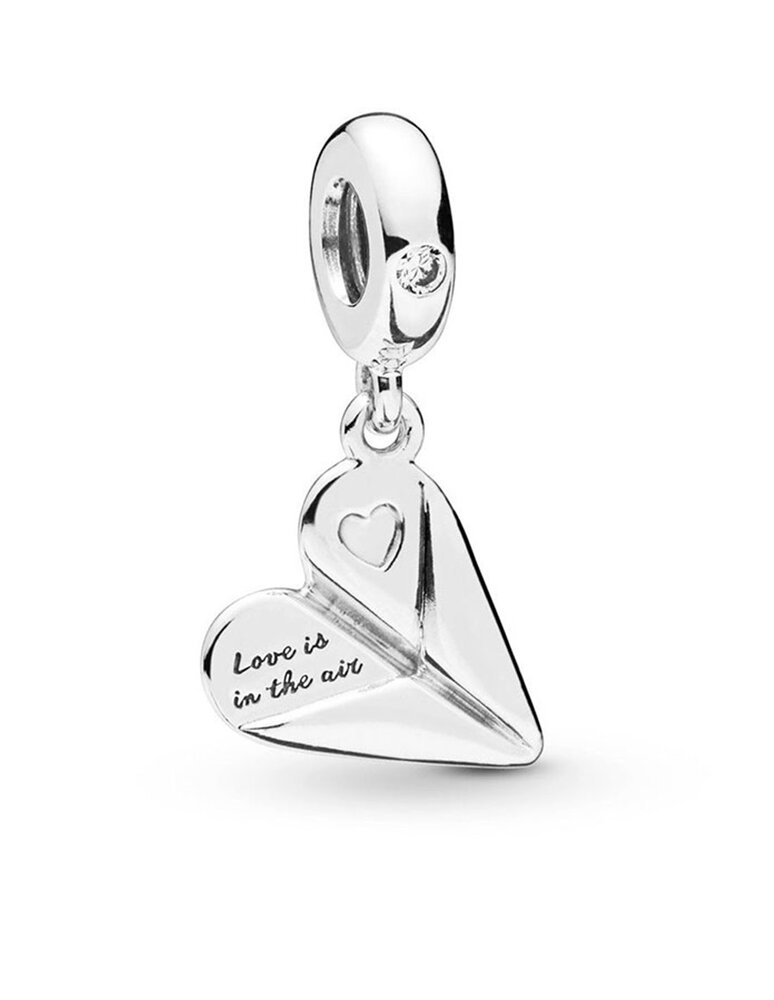 Charm avion de papier, argent, zircon - 797876CZ - Pandora