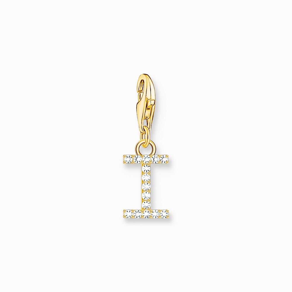 Charm lettre i, argent doré, zircons - 1972-414-14 - Thomas Sabo