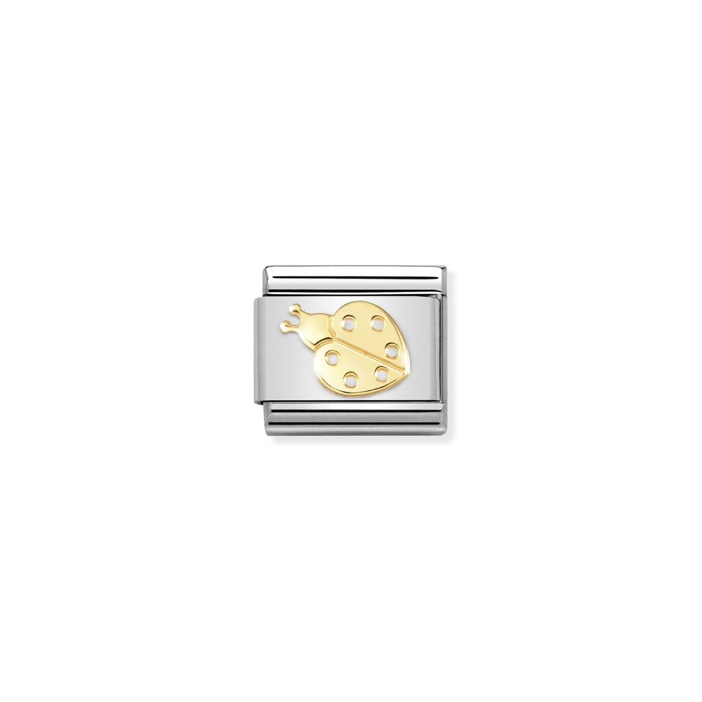 Maille classique coccinelle, acier inoxydable, finition or jaune 18 carats - 03016274 - NOMINATION
