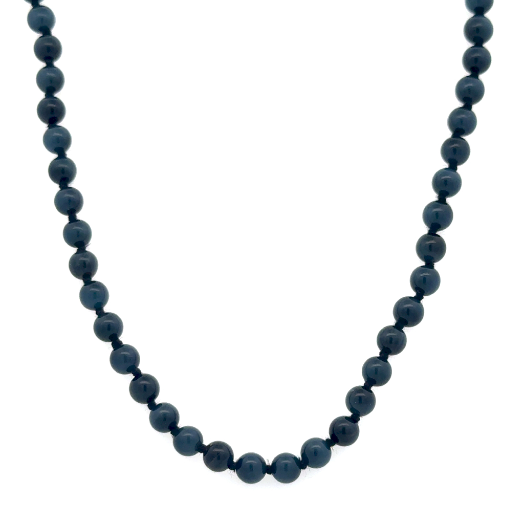 Collier oeil de faucon, fermoir argent