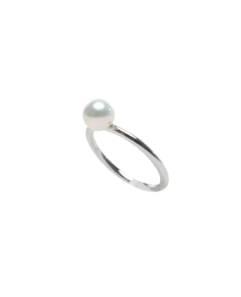 Bague argent, perle d'eau douce 6-7 mm - RF56698 - Nishi Pearls