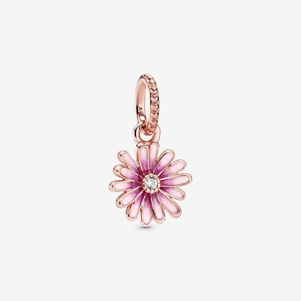 Bille marguerite rose, émail rose, cz incolores pandora rose - 788771C01 - Pandora