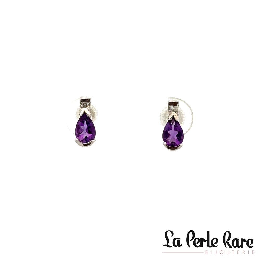 B-o or blanc amethyste et 4 pts dia - E2193-DA - Exclusivités