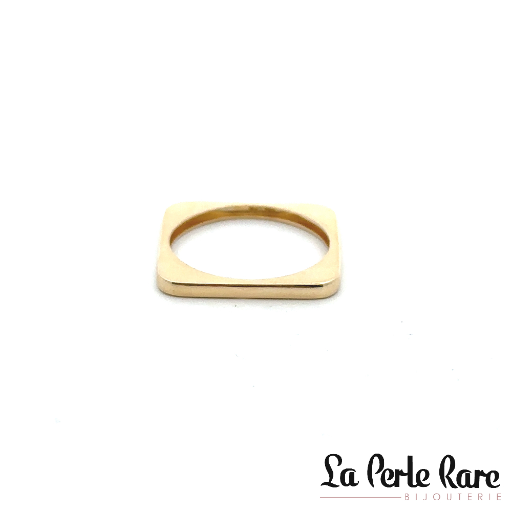 Bague carrée, or jaune 10 carats - ST46262 - Pure Romance