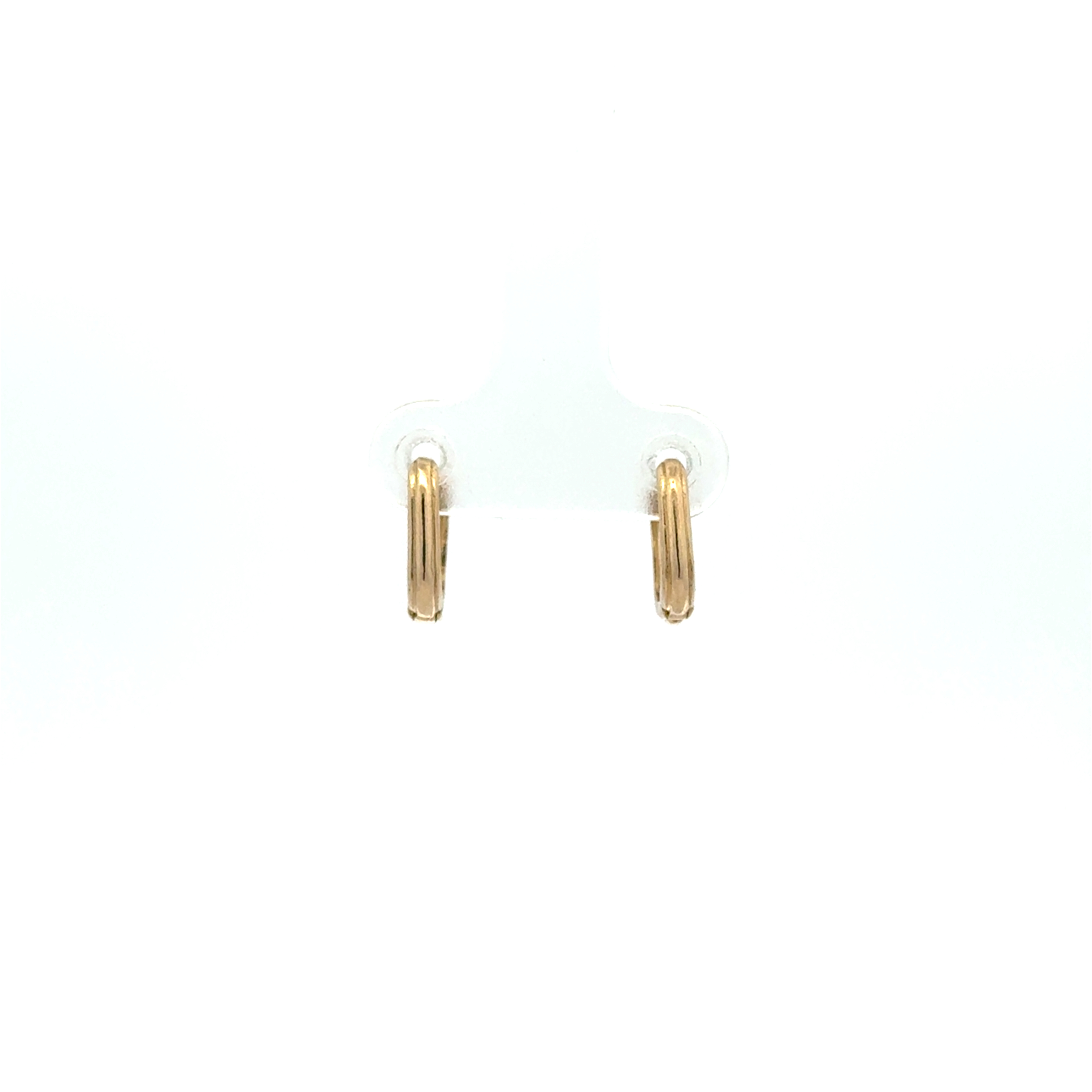 Anneaux de type huggies carrés, or jaune 10 carats