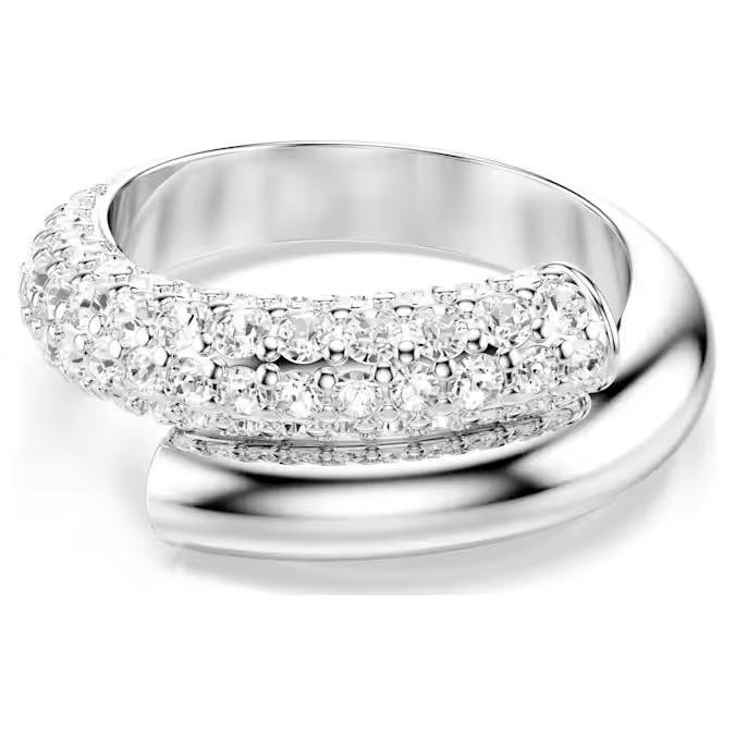 Bague Dextera Swarovski pour femme, pavé cristaux et métal rhodié, grandeur 58 - 5695936 - Swarovski