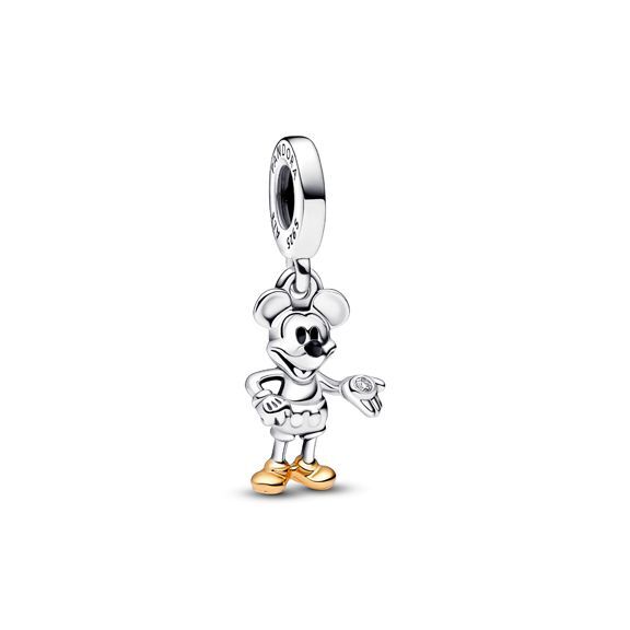 Bille Disney, 100e anniversaire Mickey Mouse, argent, or 14k, dia lab - 792812C01 - Pandora