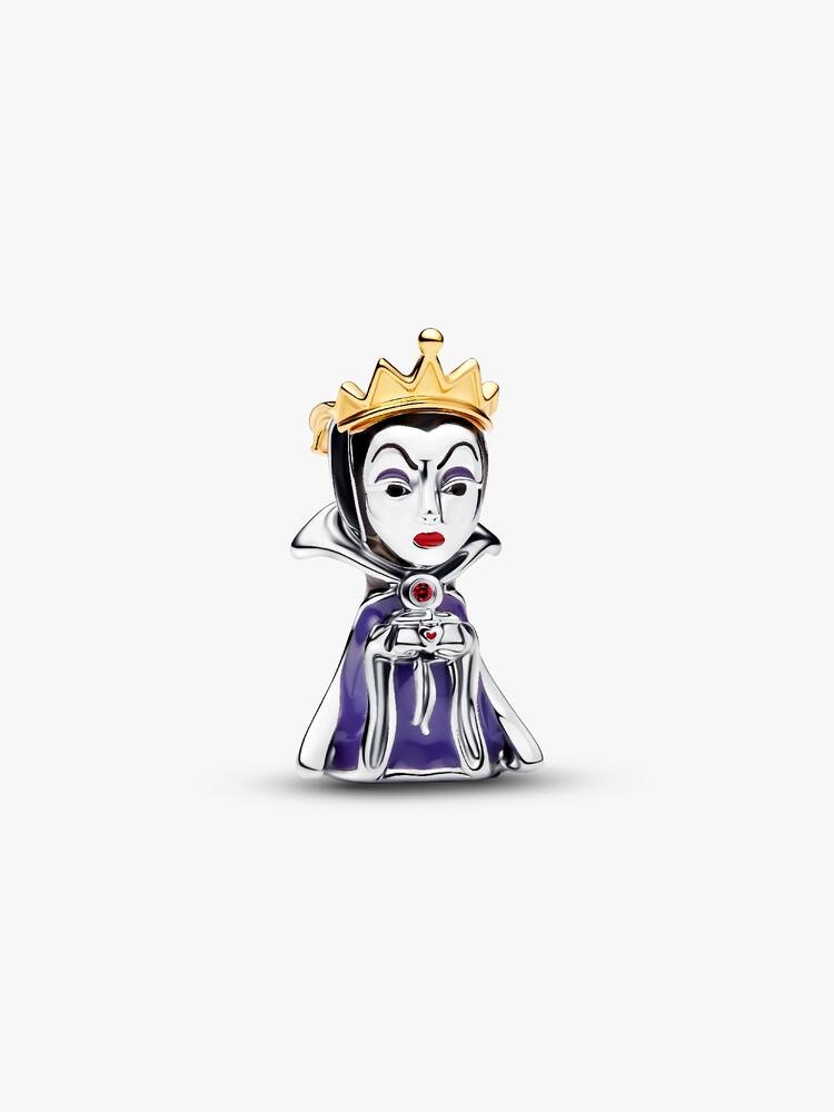 Bille Disney, Reine-Sorcière, argent, métal unique plaqué d'or 14 carats, cristal rouge, émail coloré