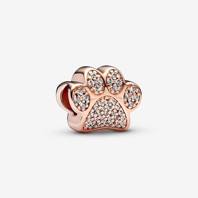 Bille empreinte de patte scintillante, pandora rose, zircons - 781714C01 - Pandora